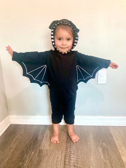 Baby Bat Onesie with Wings and Hood