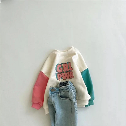 Girl Power 90’s Style Sweatshirt for Mom and Daughter