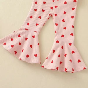 Pink and Red Heart Romper for Little Girl