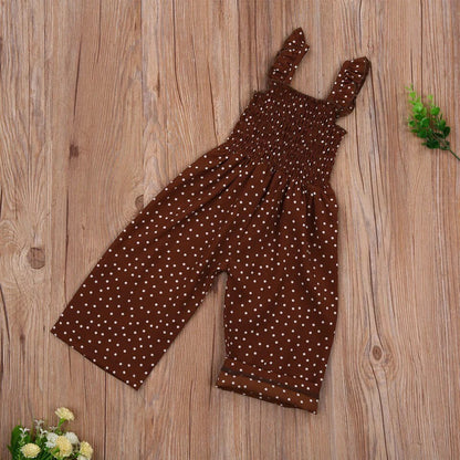 Polka Dot Boho Rompers for Toddlers, Little Girls for Spring, Summer or Fall