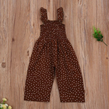 Polka Dot Boho Rompers for Toddlers, Little Girls for Spring, Summer or Fall