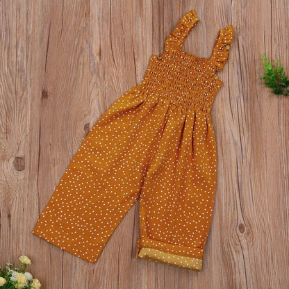 Polka Dot Boho Rompers for Toddlers, Little Girls for Spring, Summer or Fall