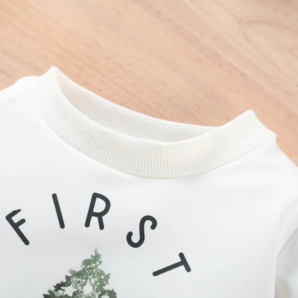 Baby First Christmas Onesie with Christmas Tree