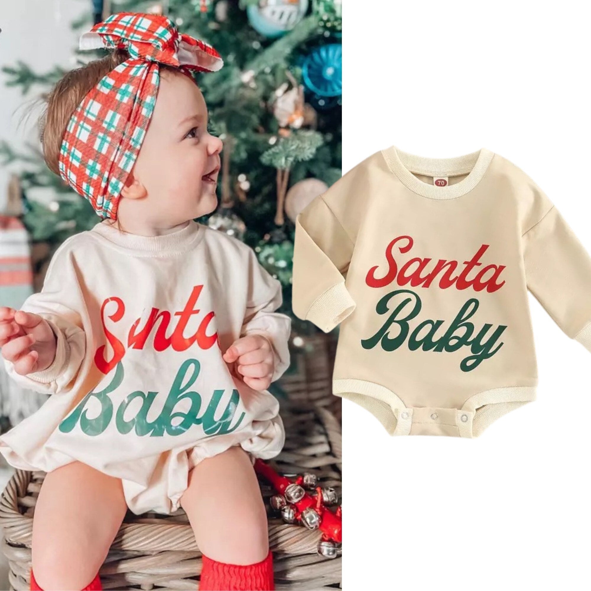 Santa best sale baby onesie