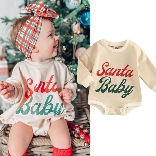 Santa Baby Beige Tone Neutral Onesie