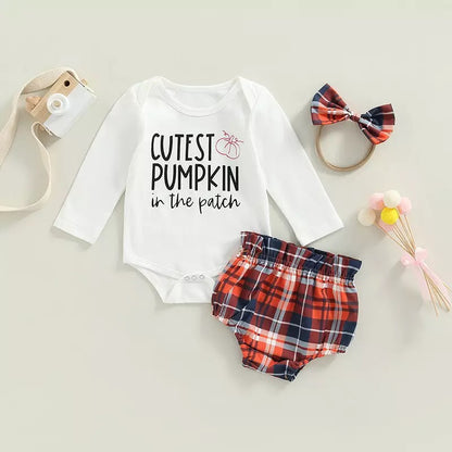 Cutest Pumpkin in the Patch 3 piece outfit for Babies and Toddlers