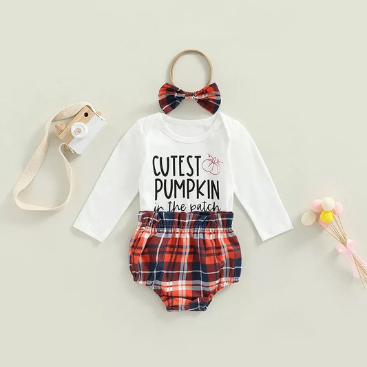 Cutest Pumpkin in the Patch 3 piece outfit for Babies and Toddlers